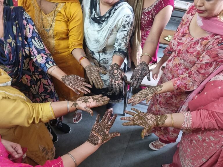Mehndi competition on Teej Celebration
